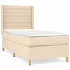 vidaXL Boxspringbett mit Matratze Creme 100x200 cm Stoff