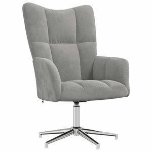 vidaXL Relaxsessel Hellgrau Samt