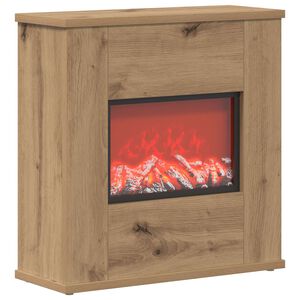 vidaXL Elektrokamin Artisan-Eiche 47 x 18 x 48 cm Holzwerkstoff