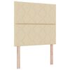 vidaXL Boxspringbett mit Matratze Creme 120 x 190 cm Stoff