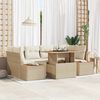 vidaXL Garten Essgruppe mit Kissen mit Kissen 9 pcs Beige und Creme