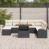 vidaXL Garten-Sofa-Set mit Speicher 9 pcs Schwarz Poly Rattan