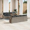 vidaXL Garten-Sofa-Set mit Kissen 7 pcs Grau
