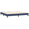 vidaXL Boxspringbett mit Matratze Blau 200x200 cm Stoff