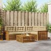 vidaXL Outdoor-Sofagarnitur mit Kissen 5 pcs Natur und Beige