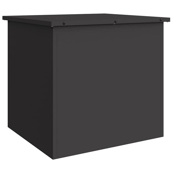 vidaXL Au&szlig;enlagerbox Schwarz 55 x 50,5 x 50 cm Stahl