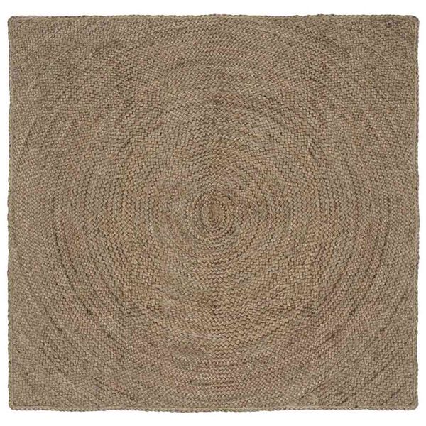 vidaXL Bereichsteppiche Quadratisch Grau 120 x 120 cm Jute