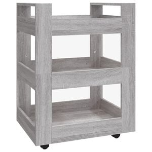 vidaXL K&uuml;chenwagen Grau Sonoma 60x45x80 cm Holzwerkstoff