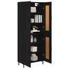 vidaXL Highboard 2 pcs Schwarz Eichen-Optik Holzwerkstoff