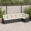 vidaXL Gartensofa-set Schwarz Poly-Rattan