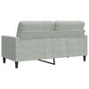vidaXL 2-Sitzer-Sofa Hellgrau 140 cm Samt