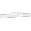 vidaXL Gabionen mit Hochbogen 5 Stk. 400x30x40/60 cm Verzinktes Eisen