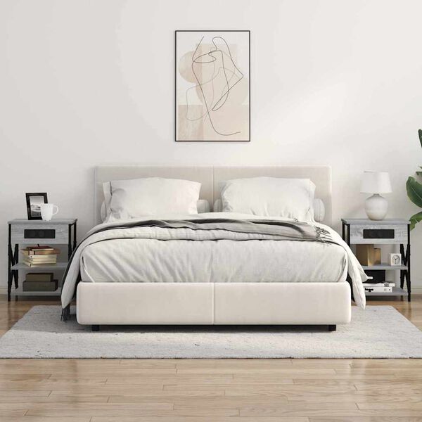 vidaXL Nachttisch Graues Sonoma 41 x 31 x 51 cm Holzwerkstoff