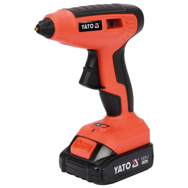 YATO High Flow Klebepistole mit 1,5Ah Li-Ion Akku 11mm 18V