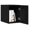 vidaXL Wandschrank Schwarz Eichen-Optik 30 x 42,5 x 39,5 cm