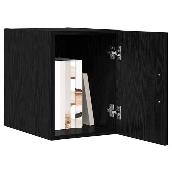 vidaXL Wandschrank Schwarz Eichen-Optik 30 x 42,5 x 39,5 cm