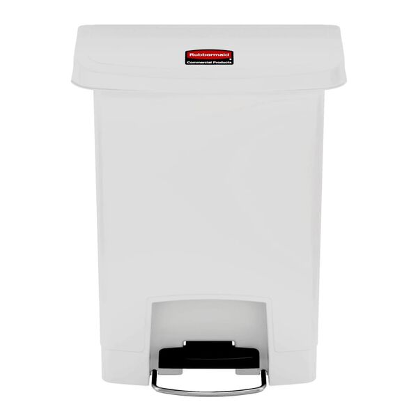 Rubbermaid Step-on Mülleimer Slim Jim 30 L Weiß