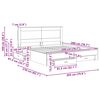 vidaXL Bettgestell mit Schubladen mit Kopfteil Holzwerkstoff