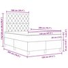 vidaXL Boxspringbett mit Matratze Dunkelgrau 120 x 200 cm Samt