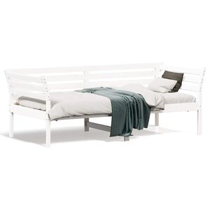 vidaXL Tagesbett ohne Matratze Wei&szlig; 75x190 cm Massivholz Kiefer