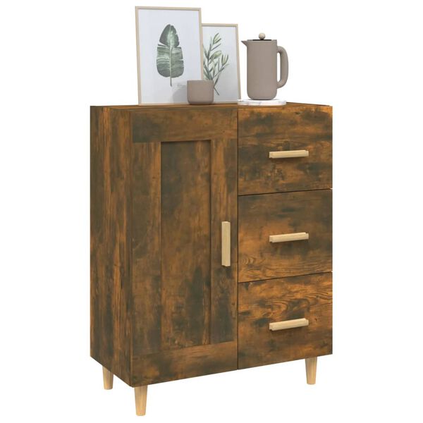 vidaXL Sideboard Räuchereiche 69,5x34x90 cm Holzwerkstoff