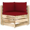 vidaXL 8-tlg. Garten-Lounge-Set mit Kissen Gr&uuml;n Impr&auml;gniertes Holz
