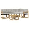 vidaXL Outdoor-Sofagarnitur 6 Stk. Wei&szlig; und Hellgrau