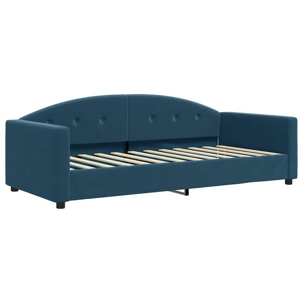 vidaXL Tagesbett Ausziehbar Blau 90x200 cm Samt