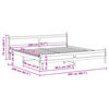 vidaXL Massivholzbett ohne Matratze Wei&szlig; 200x200 cm Kiefernholz
