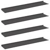 vidaXL Schwebendes Regal 4 stk. Schwarz 100 x 18 x 2,5 cm Stahl