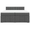 vidaXL Boxspringbett mit Matratze Dunkelgrau 200x200 cm Stoff