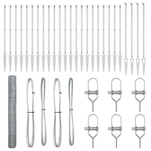 vidaXL Zaunpfosten Silber