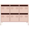 vidaXL Sideboard Rosa 101,5x39x73,5 cm Kaltgewalzter Stahl