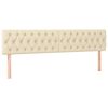 vidaXL Ottoman-Bett mit Matratzen Creme 180x200 cm Stoff