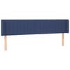 vidaXL Kopfteil mit Ohren Blau 163x16x78/88 cm Stoff