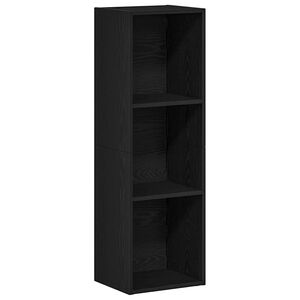 vidaXL B&uuml;cherregal Schwarz Eichen-Optik 36x30x114 cm Holzwerkstoff