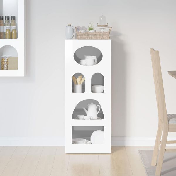 vidaXL Sideboard Hochglanz Wei&szlig; 40 x 35 x 100,5 cm Holzwerkstoff