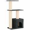 vidaXL Katzennbaum mit Sisal-Kratzs&auml;ulen Dunkelgrau 133 cm
