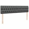 vidaXL Ottoman-Bett mit Matratzen & LEDs Dunkelgrau 180x200 cm Stoff