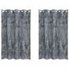 vidaXL Samtvorh&auml;nge 2 stk. Silber Grau 175 x 140 cm Samt