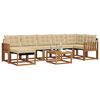 vidaXL Outdoor-Sofagarnitur mit Kissen 8 pcs Natur und Beige