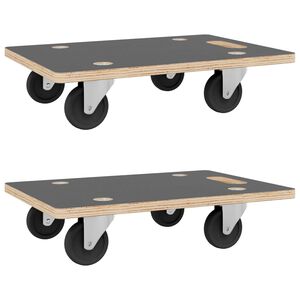 vidaXL Transportroller 2 Stk. Rechteckig 80x55x11,5 cm 250 kg