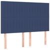 vidaXL Kopfteil Blau 144x5x118/128 cm Stoff