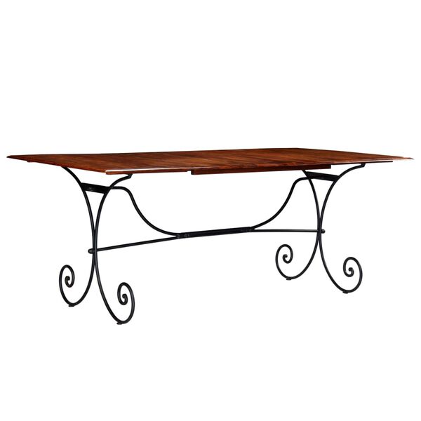 vidaXL Esstisch Massivholz mit Honigfarbenem Finish 200x100x76 cm