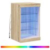vidaXL Sideboard mit LED-Leuchten Sonoma-Eiche 41x37x67 cm