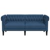 vidaXL Chesterfield-Sofa 2-Sitzer Blau Stoff