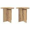 vidaXL Beistelltisch 2 Stk. Artisan-Eiche &Oslash; 39 x 38 cm Holzwerkstoff