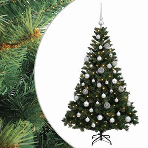 vidaXL K&uuml;nstlicher Weihnachtsbaum mit Kugel 120 cm 150 LEDs