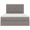 vidaXL Bett mit Stauraum und LED mit LED Taupe 140 x 200 cm Polyester