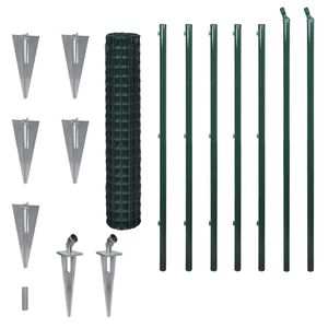vidaXL Drahtzaun Stahl 10x1,5 m Gr&uuml;n